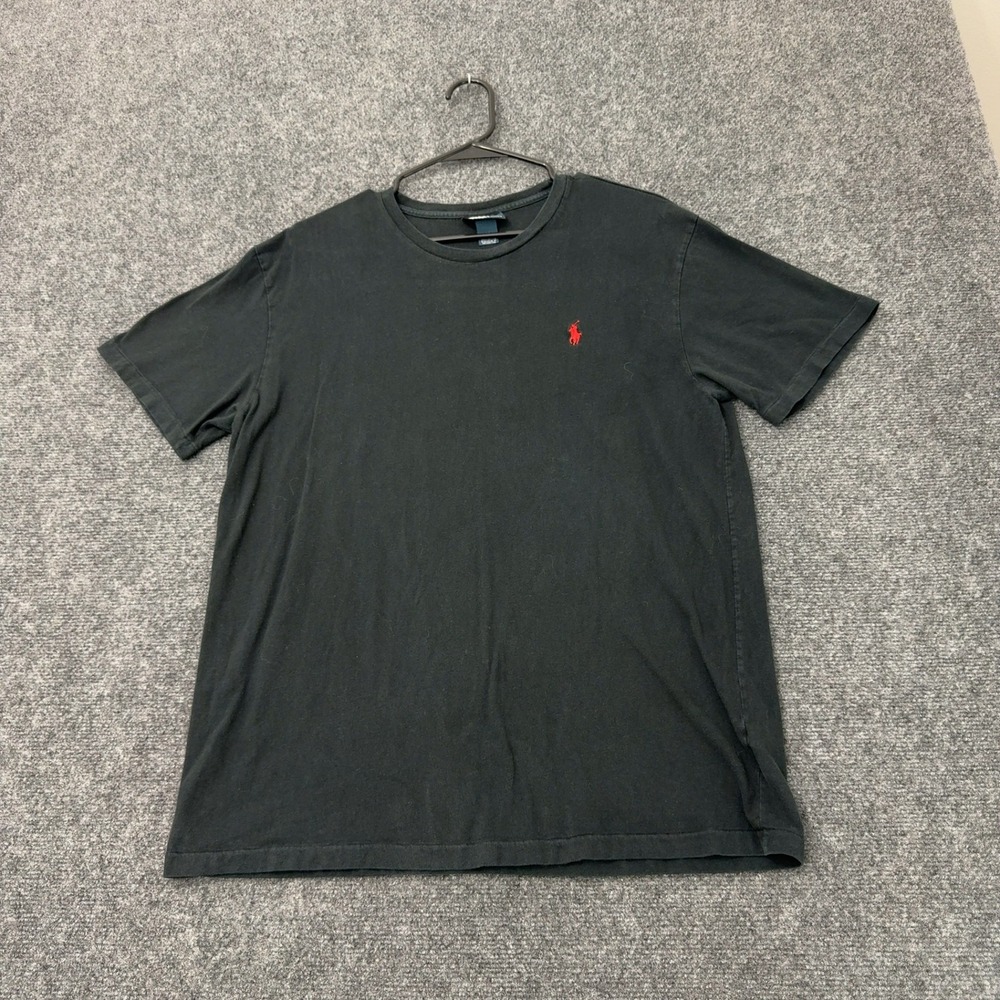 Polo Ralph Lauren T Shirt Mens M Black Cotton Short Sleeve Pony Logo Casual